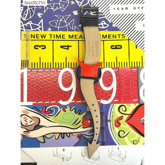 Swatch watch HOT STUFF PMB103 1995 Worldwide Packagings New With New battery - Picture 3 of 6